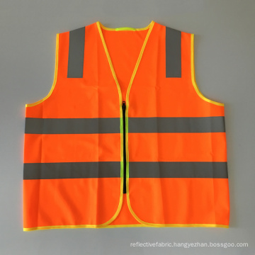 ANSI zipper reflective safety vest with quality reflective tape